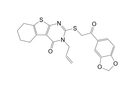 benzo[4,5]thieno[2,3-d]pyrimidin-4(3H)-one, 2-[[2-(1,3-benzodioxol-5-yl)-2-oxoethyl]thio]-5,6,7,8-tetrahydro-3-(2-propenyl)-