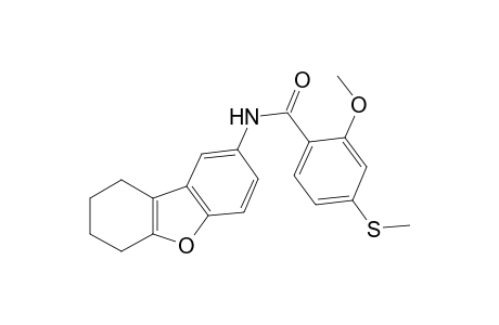 2-Methoxy-4-(methylsulfanyl)-N-(6,7,8,9-tetrahydrodibenzo[b,d]furan-2-yl)benzamide