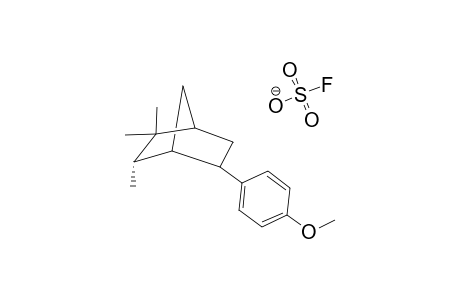 2-(4'-METHOXYPHENYL)-5,5,ENDO-6-TRIMETHYLBICYCLO-[2.2.1]-HEPT-2-YL-CATION