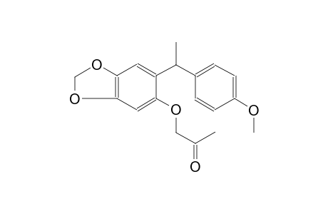 1-([6-[1-(4-methoxyphenyl)ethyl]-1,3-benzodioxol-5-yl]oxy)acetone
