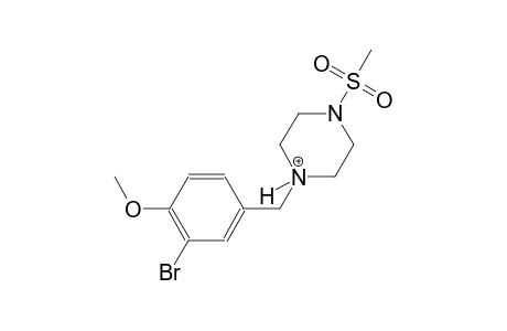 1-(3-bromo-4-methoxybenzyl)-4-(methylsulfonyl)piperazin-1-ium