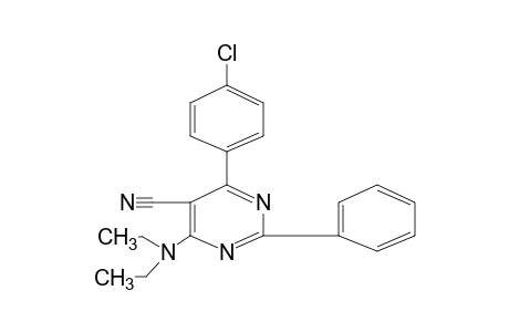 4-(p-CHLOROPHENYL)-6-(DIETHYLAMINO)-2-PHENYL-5-PYRIMIDINECARBONITRILE