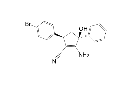 (3S,5R)-2-Amino-5-(4-bromo-phenyl)-3-hydroxy-3-phenyl-cyclopent-1-enecarbonitrile