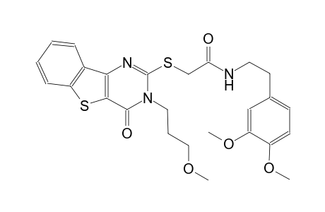 N-[2-(3,4-dimethoxyphenyl)ethyl]-2-{[3-(3-methoxypropyl)-4-oxo-3,4-dihydro[1]benzothieno[3,2-d]pyrimidin-2-yl]sulfanyl}acetamide