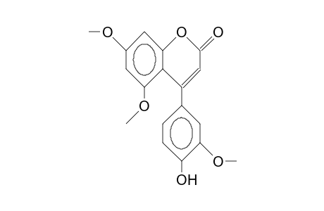 4-(4-Hydroxy-3-methoxy-phenyl)-5,7-dimethoxy-cou marin