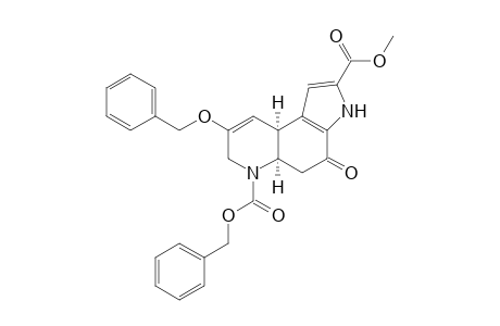 Methyl cis-(+-)-8-Benzyloxy-6-(benzyloxycarbonyl)-3,4,5,5a,7,9a-hexahydro-4-oxo-6H-pyrrolo[3,2-f]quinoline-2-carboxylate