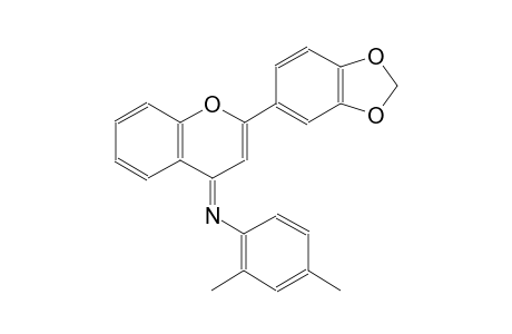 N-[(4E)-2-(1,3-benzodioxol-5-yl)-4H-chromen-4-ylidene]-2,4-dimethylaniline