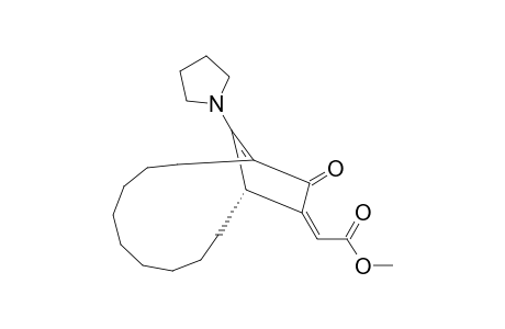 METHYL-(E)-[13-OXO-14-(1-PYRROLIDINYL)-BICYCLO-[9.2.1]-TETRADEC-1(14)-EN-12-YLIDENE]-ACETATE