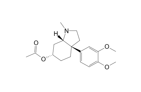 1H-Indol-6-ol, 3a-(3,4-dimethoxyphenyl)octahydro-1-methyl-, acetate (ester), [3aS-(3a.alpha.,6.beta.,7a.alpha.)]-