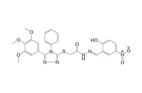 N'-[(E)-(2-hydroxy-5-nitrophenyl)methylidene]-2-{[4-phenyl-5-(3,4,5-trimethoxyphenyl)-4H-1,2,4-triazol-3-yl]sulfanyl}acetohydrazide