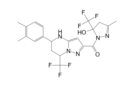 1-{[5-(3,4-dimethylphenyl)-7-(trifluoromethyl)-4,5,6,7-tetrahydropyrazolo[1,5-a]pyrimidin-2-yl]carbonyl}-3-methyl-5-(trifluoromethyl)-4,5-dihydro-1H-pyrazol-5-ol