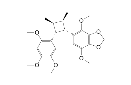 MOSLOLIGNAN-B;1S*,2R*,3R*,4S*-1,2-DIMETHYL-3-(2,5-DIMETHOXY-3,4-METHYLENEDIOXYPHENYL)-4-(2,4,5-TRIMETHOXYPHENYL)-CYCLOBUTANE