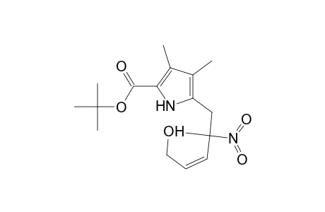 1H-Pyrrole-2-carboxylic acid, 5-(5-hydroxy-2-methyl-2-nitro-3-pentenyl)-3,4-dimethyl-, 1,1-dimethylethyl ester, (Z)-(.+-.)-