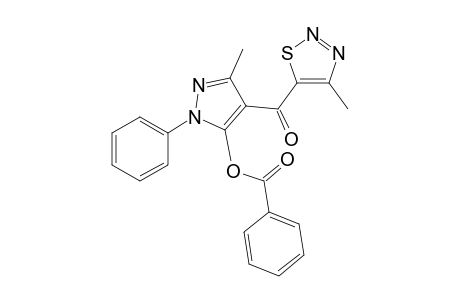 4-Methyl-5-[(1-phenyl-3-methyl-5-(phenylcarbonyloxy)pyrazol-4-yl)carbonyl]-1,2,3-thiadiazole