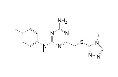 N~2~-(4-methylphenyl)-6-{[(4-methyl-4H-1,2,4-triazol-3-yl)sulfanyl]methyl}-1,3,5-triazine-2,4-diamine