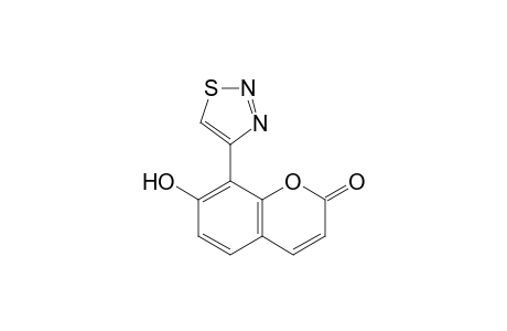 7-Hydroxy-8-(1,2,3-thiadiazol-4-yl)coumarin