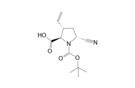 (2R,3S,5R)-N-tert-Butyloxycarbonyl-5-cyano-3-vinylpyrrolidine-2-carboxylic acid