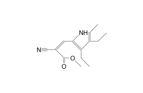 Methyl-E-3-(3,4-diethyl-2-methyl-pyrrol-5-yl)-2-cyanopropenoate