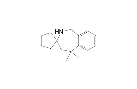 5,5-Dimethyl-1,2,4,5-tetrahydrospiro[2-benzazepine-3,1'-cyclopentane]