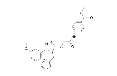 methyl 4-[({[4-(2-furylmethyl)-5-(3-methoxyphenyl)-4H-1,2,4-triazol-3-yl]sulfanyl}acetyl)amino]benzoate