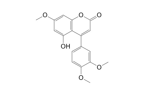 7-Methoxy-3',4'-dimethoxy-5-hydroxy-4-phenylcoumarin
