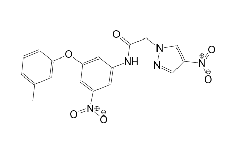 N-[3-(3-methylphenoxy)-5-nitrophenyl]-2-(4-nitro-1H-pyrazol-1-yl)acetamide