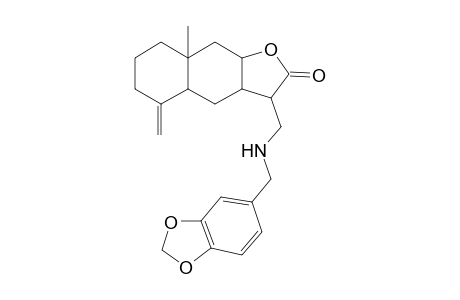 3-[(1,3-benzodioxol-5-ylmethylamino)methyl]-8a-methyl-5-methylene-3a,4,4a,6,7,8,9,9a-octahydro-3H-benzo[f]benzofuran-2-one