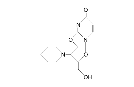 1-(3'-Deoxy-3'-piperidinyl-2,2'-O-anhydro-B-D-arabino-furanosyl)-uracil
