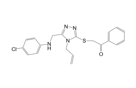 2-({4-allyl-5-[(4-chloroanilino)methyl]-4H-1,2,4-triazol-3-yl}sulfanyl)-1-phenylethanone