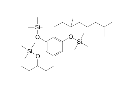 2-(3',7'-dimethyloctyl)-1,3-bis(trimethylsilyloxy)-5-[(3"-trimethylsilyloxy)pentylbenzene