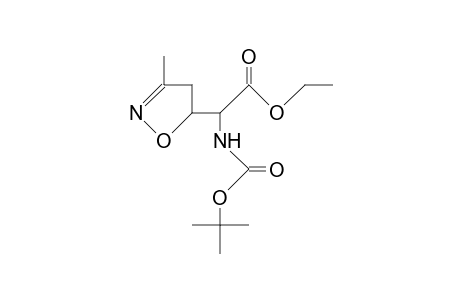 erythro-T-Butoxycarbonylamino-(3-methyl-4,5-dihydr O-isoxazol-5-yl)-acetic acid, ethyl ester