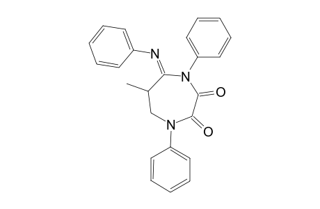 1,4-Diphenyl-5-(phenylimino0-6-methyl-perhydro-1,4-diazepine-2,3-dione