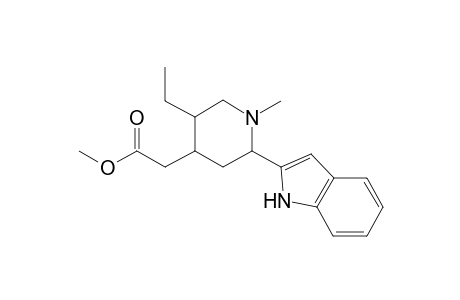 Methyl 5-Ethyl-2-(2-indolyl)-1-methylpiperidine-4-acetates