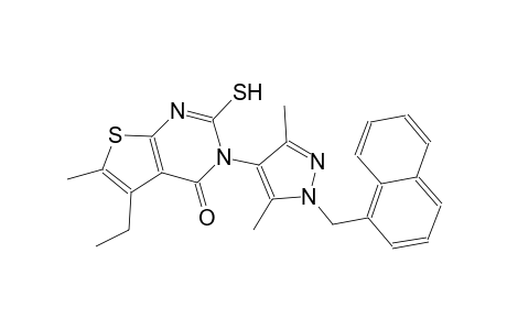 3-[3,5-dimethyl-1-(1-naphthylmethyl)-1H-pyrazol-4-yl]-5-ethyl-6-methyl-2-sulfanylthieno[2,3-d]pyrimidin-4(3H)-one