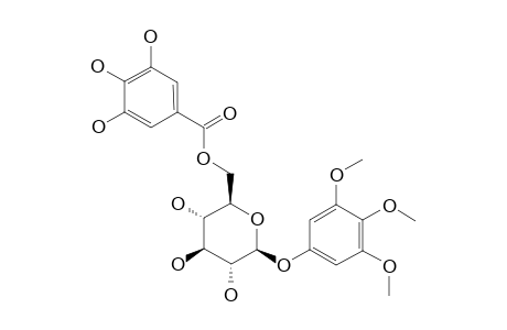 3,4,5-trimethoxyphenyl-(6'-O-galloyl)-O-.beta.-D-glucopyranoside