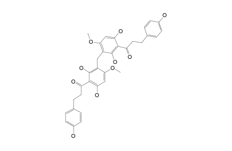 PIEROTIN-A;BIS-[ALPHA,BETA-DIHYDRO-2',4,6'-TRIHYDROXY-4'-METHOXY-DIHYDROCHALCONE-5'-YL]-METHANE