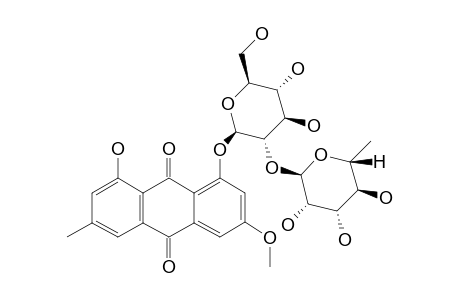 PHYSCION_8-O-RHAMNOSYL-(1->2)-GLUCOSIDE