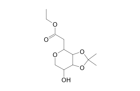 Acetic acid, 2-(7-hydroxy-2,2-dimethylperhydro[1,3]dioxolo[4,5-c]pyran-4-yl)-, ethyl ester