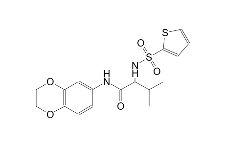 N-(2,3-dihydro-1,4-benzodioxin-6-yl)-3-methyl-2-[(2-thienylsulfonyl)amino]butanamide