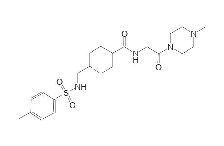 cyclohexanecarboxamide, 4-[[[(4-methylphenyl)sulfonyl]amino]methyl]-N-[2-(4-methyl-1-piperazinyl)-2-oxoethyl]-
