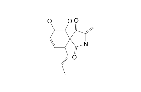 SPIROSTAPHYLOTRICHIN-P;9,10-DIHYDROXY-3-METHYLIDENE-6-[(E)-PROP-1-ENYL]-2-AZASPIRO-[4.5]-DEC-7-EN-1,4-DIONE