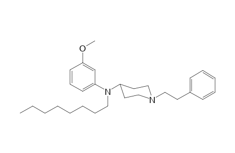 N-(3-Methoxyphenyl)-N-octyl-1-(2-phenylethyl)piperidin-4-amine