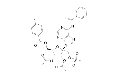 9-[1'-O-METHANESULFONYL-3',4'-O-ACETYL-6'-O-(4-TOLUOYL)-BETA-D-PSICOFURANOSYL]-N-(6)-BENZOYLADENINE