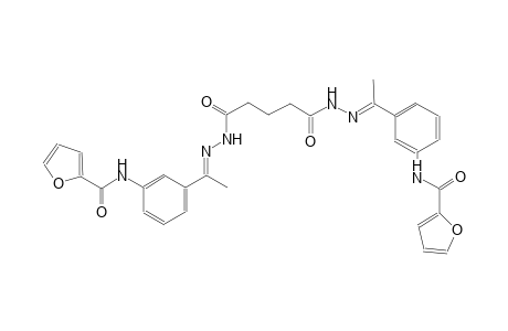 N-(3-{(1E)-N-[5-((2E)-2-{1-[3-(2-furoylamino)phenyl]ethylidene}hydrazino)-5-oxopentanoyl]ethanehydrazonoyl}phenyl)-2-furamide