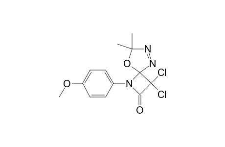 1,7,8-TRIAZA-3,3-DICHLORO-1-[4-METHOXYPHENYL]-6,6-DIMETHYL-5-OXA-2-OXOSPIRO-[3,4]-OCT-7-ENE