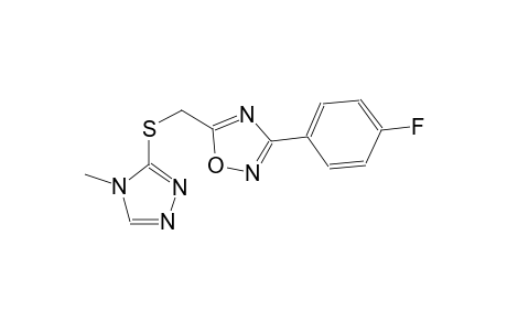 3-(4-fluorophenyl)-5-{[(4-methyl-4H-1,2,4-triazol-3-yl)sulfanyl]methyl}-1,2,4-oxadiazole