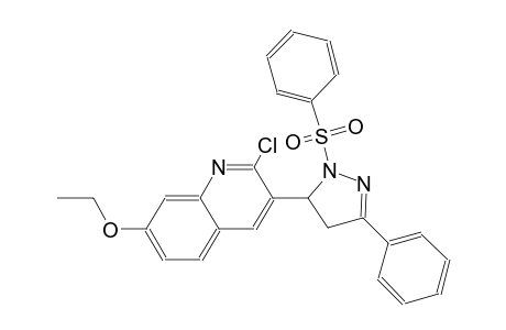 2-chloro-7-ethoxy-3-[3-phenyl-1-(phenylsulfonyl)-4,5-dihydro-1H-pyrazol-5-yl]quinoline
