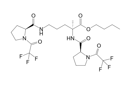 N,N'-bis(TFA-L-prolyl)-alpha-methylornithine butyl ester