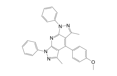 4-(4'-METHOXYPHENYL)-3,5-DIMETHYL-1,7-DIPHENYL-BISPYRAZOLO-[3,4-B;4',3'-E]-PYRIDINE