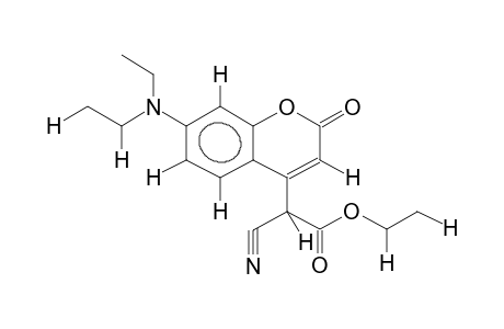 7-DIETHYLAMINO-4-(ETHOXYCARBONYL(CYANO)METHYL)COUMARIN